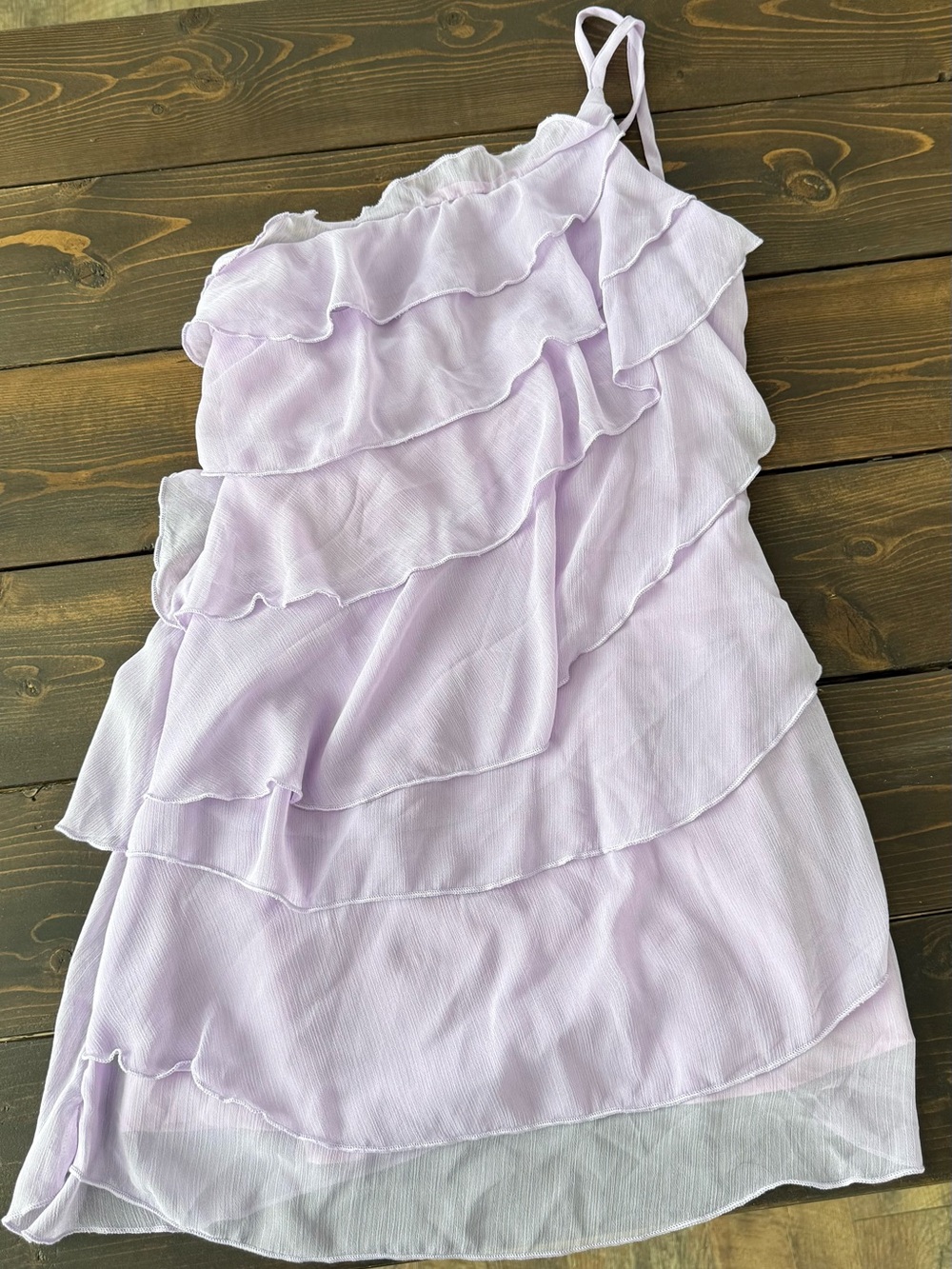 Lilac Ruffled One-Shoulder Mini Dress - Picture 2 of 2